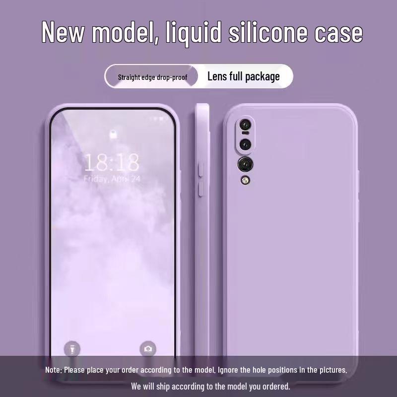 Huawei P20 Pro Simple Solid Color Liquid Wrap Soft Anti-Drop Case