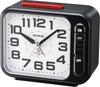 MAG Alarm Clock, Non-Radio Controlled, Analog, Morning Rally No. 2, Continuous Second Hand, Black T-680BK-Z