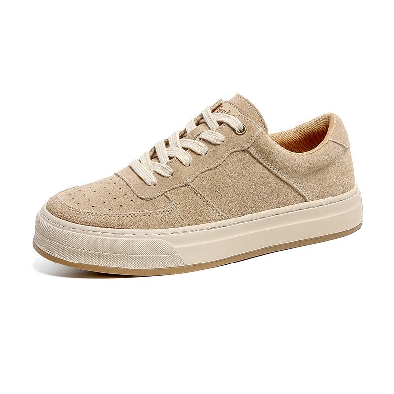 2024 New Design Men's Thick-Soled Cow Suede Casual Sneakers – Trendy & Versatile Fashion