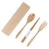 Tragbare Besteckbox Holz Essstäbchen Gabel Löffel Besteckset für Zuhause Reisegebrauch