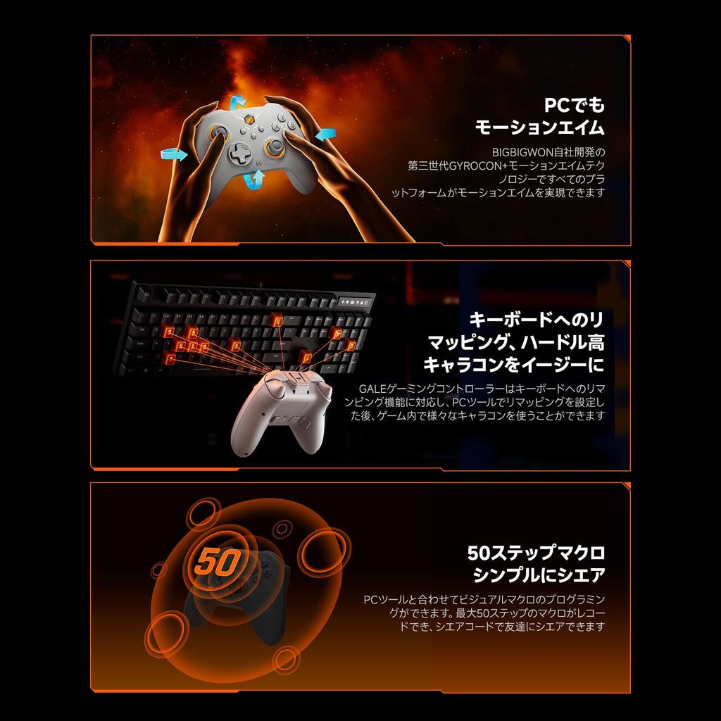 BIGBIG WON Gale Hall PC Motion Hall Joystick 3 Pairs of App for Wireless Controller Controller, Control, & Trigger, Thumbsticks, Gamepad,