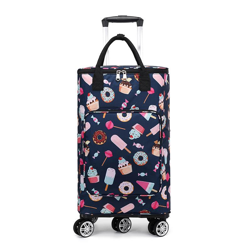 Foldable Large Capacity Portable Grocery Cart with Universal Wheels