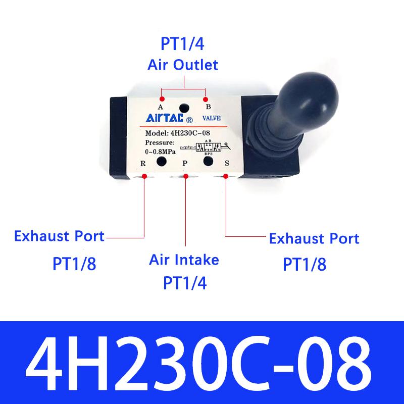 AIRTAC Passenger Pneumatic Original Manual Valve Hand Valve 4H210 4HA230 4H310 4HA330