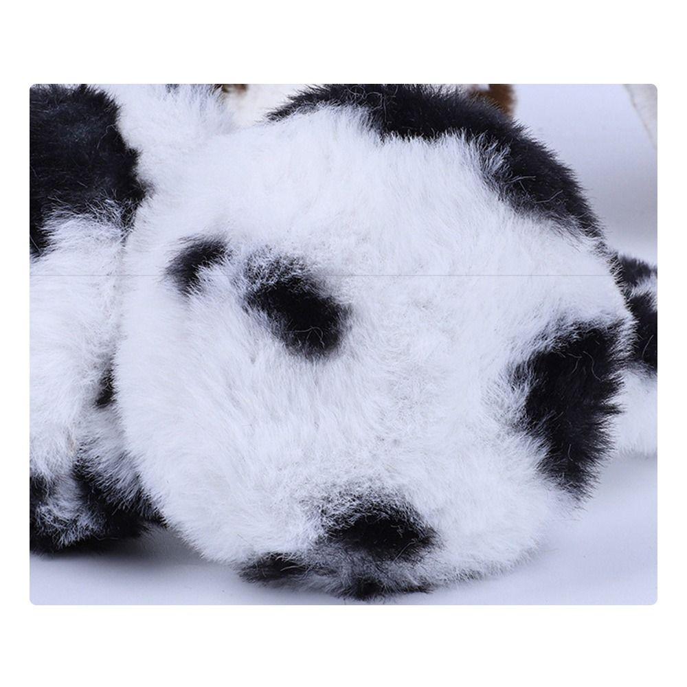 Cow Print Plush Earmuffs Retractable Children's Christmas Gifts Kids Ear Warmers  for Boys Girls
