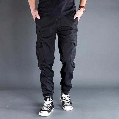 Men's Fashionable Multi-Pocket Cargo Pants: Autumn/Winter Thick Joggers with Loose Fit and Tapered Legs