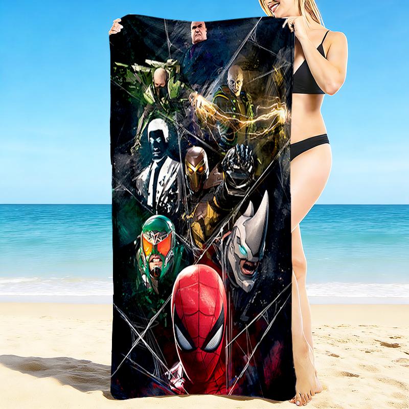 1Pc Spiderman Spiderverse Beach Towel, Quick Dry, Multi-Use for Beach Pool Gym Yoga Home Travel, Christmas, Halloween, Xmas Gift S929464