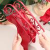 Christmas Sleigh Decor Classic Red Miniature Sled Ornament for Xmas Tree Hanging Holiday Home Decorations Merry Christmas Gift