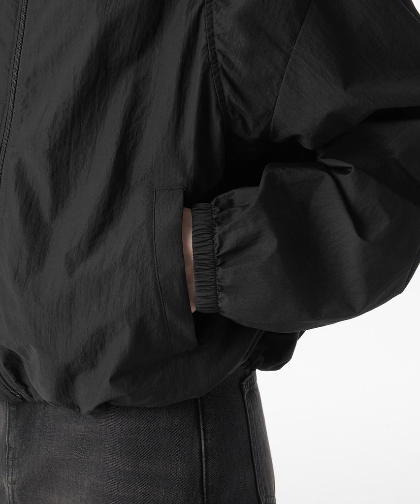 Musinsa Standard Woman Women'S Shirred Windbreaker Jacket [Black]