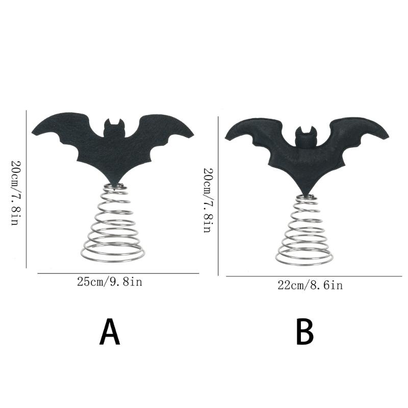Bat Ornaments Halloween Party Supplies Halloween Bat Tree Toppers Easy Setup For Home Store Displays Decorations