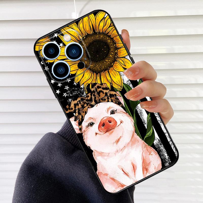 

Westie Cockapoo Pig Happy Flower Phone Case For iPhone 17 16 15 14 11 12 13 Pro Max Mini 15 16 Plus 16e 17Air Cover Fundas iPhone 16Pro MAX