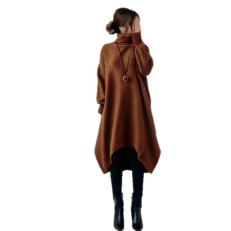 2025 Autumn/Winter Korean-Japanese Knit Batwing Sleeve High-Neck Loose Sweater