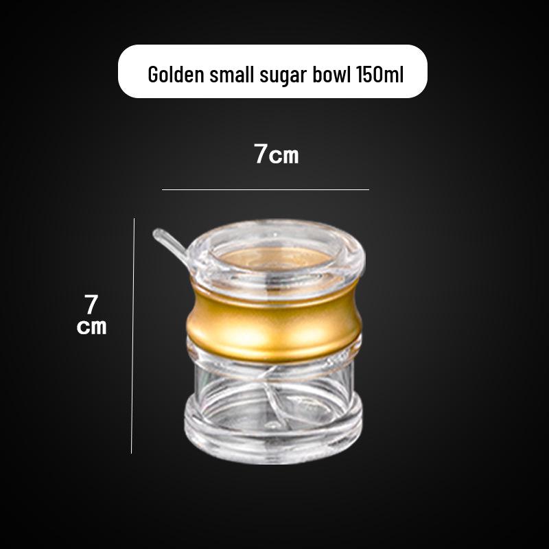 Transparenter Acryl-Gewürzbehälter mit Löffel - Küchen-Gewürzhalter für Salz, Zucker oder Gewürze