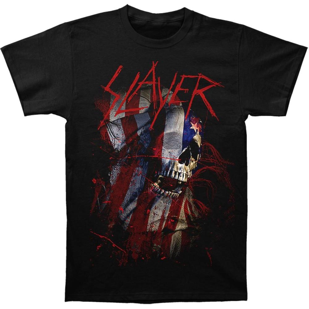 SLAYER cd lgo BLOOD US FLAG SKULL Official SHIRT SMALL New NBP OOP reign mercy Unisex T-Shirt XXXL