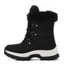 Winter Snow Boots for Couples Slip-Resistant Outdoor Waterproof Mid-Calf Boots with Warm Faux Fur Lining Fashionable and Trendy