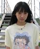 RONRON Betty Boop Ribbon Basic Fit T Shirt Soft Yellow