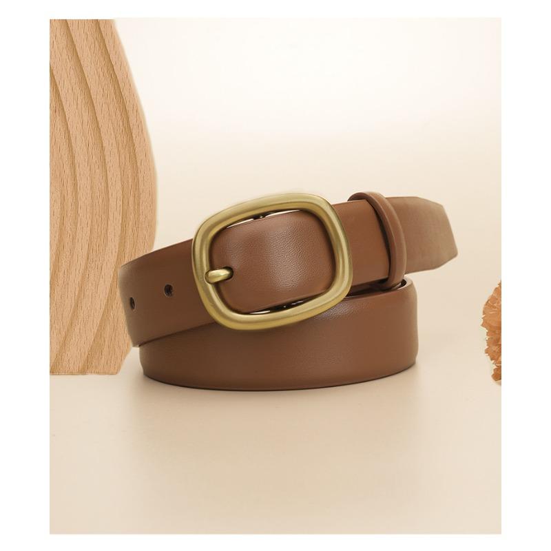 

Новый женский ремень Двусторонний Натуральная кожа Классический Универсальный Декоративный Простой ремень с пряжкой-пином Высококачественный ремень для женщин 105cm