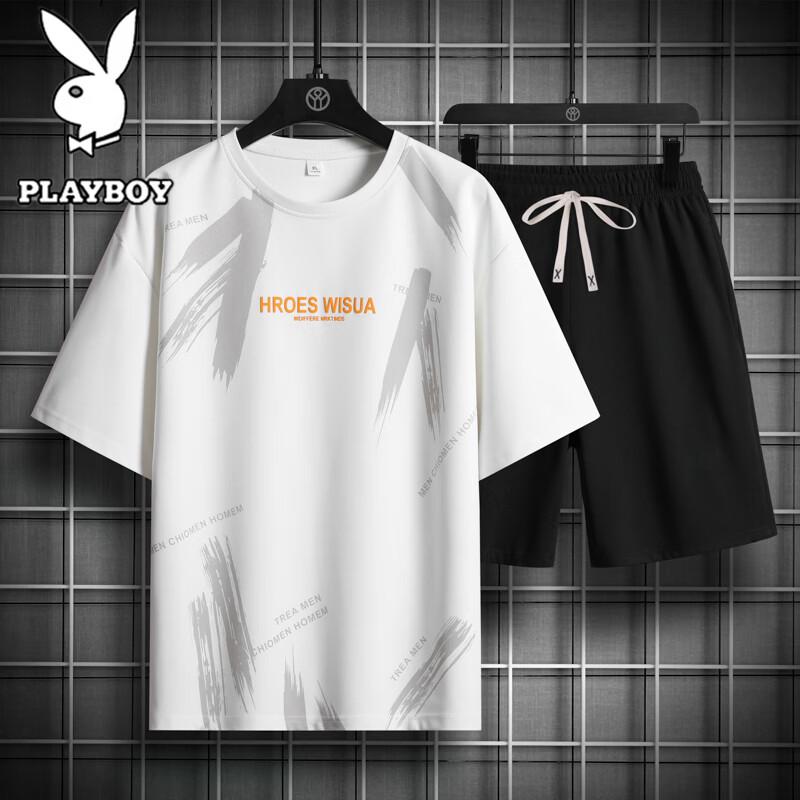 PLAYBOY Men s Summer Casual Sportswear Set L