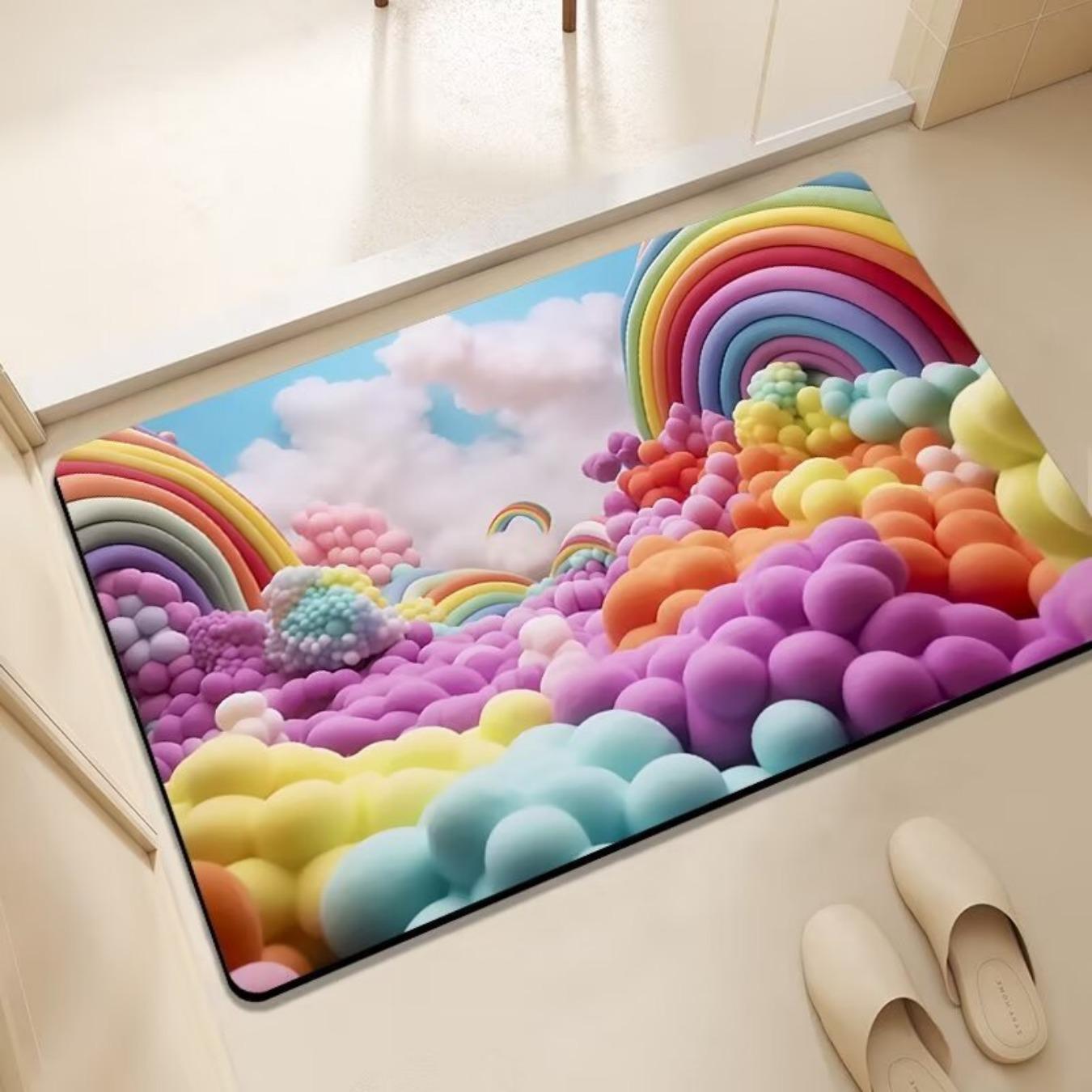 Диатомовая печать в ванной комнате утолщающий коврик для ванной нескользящие ковры — фото 22