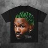 Summer Street 100 Cotton Unisexs Hip Hop Letter Portrait Printed Round Neck Tshirt Neutral Versatile Casual Outdoor Short Sleeve