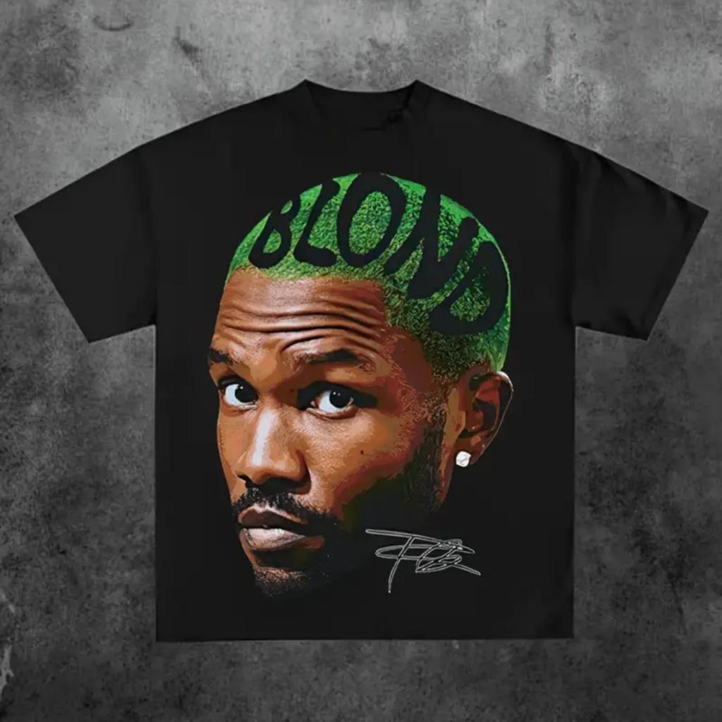 Summer Street 100 Cotton Unisexs Hip Hop Letter Portrait Printed Round Neck Tshirt Neutral Versatile Casual Outdoor Short Sleeve