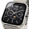 CASIO Standard Moon Phase Analog Mens Wristwatch MTP-M305D-1AV Metal Band Black Overseas Model