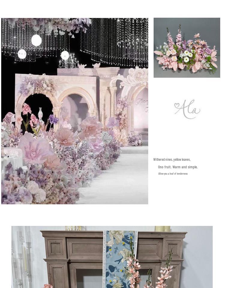 Decorazioni Matrimoniali Fila Floreale Rosa: Fiori Artificiali per Sale Matrimoniali, Fidanzamenti e Banchetti