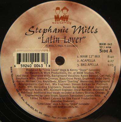 12inch Record STEPHANIE MILLS - Latin Lover MAW043 MAW Records 1999 US Dance & Electronica Used