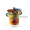 Resin Abstract Art Painted Flower Pot Colorful Figures Facial Sculptures Human Face Flower Pots Maya Statue Home Decoration