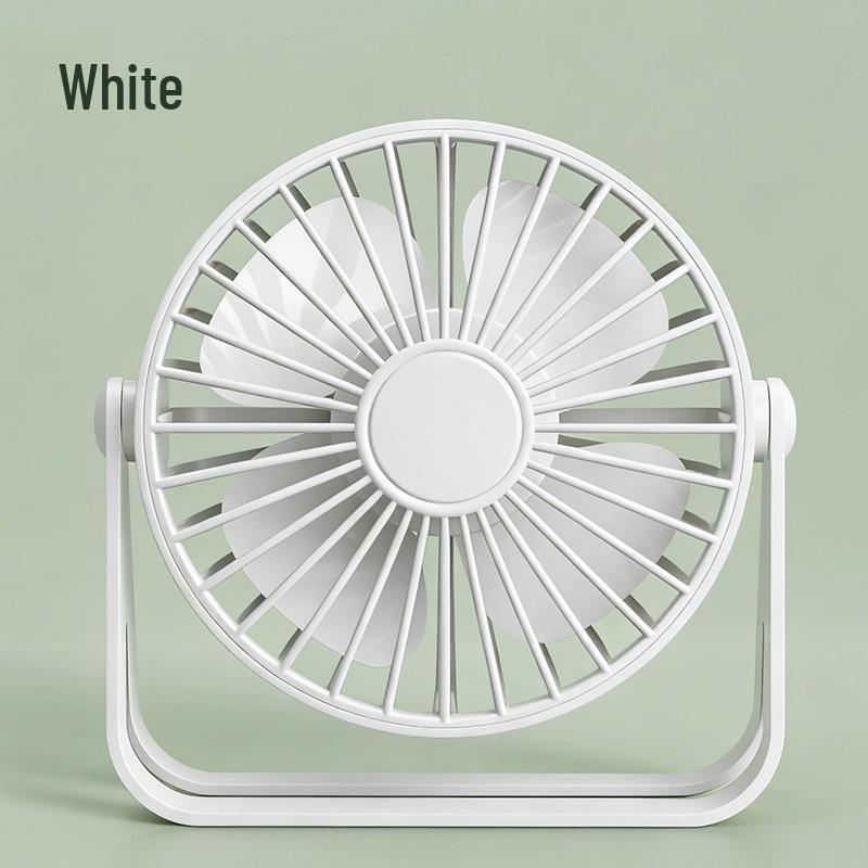 

USB Plug-in Desktop Fan: Compact and Portable for Student Dorms, Desktops, and Handheld Use 11x12.5 cm білий