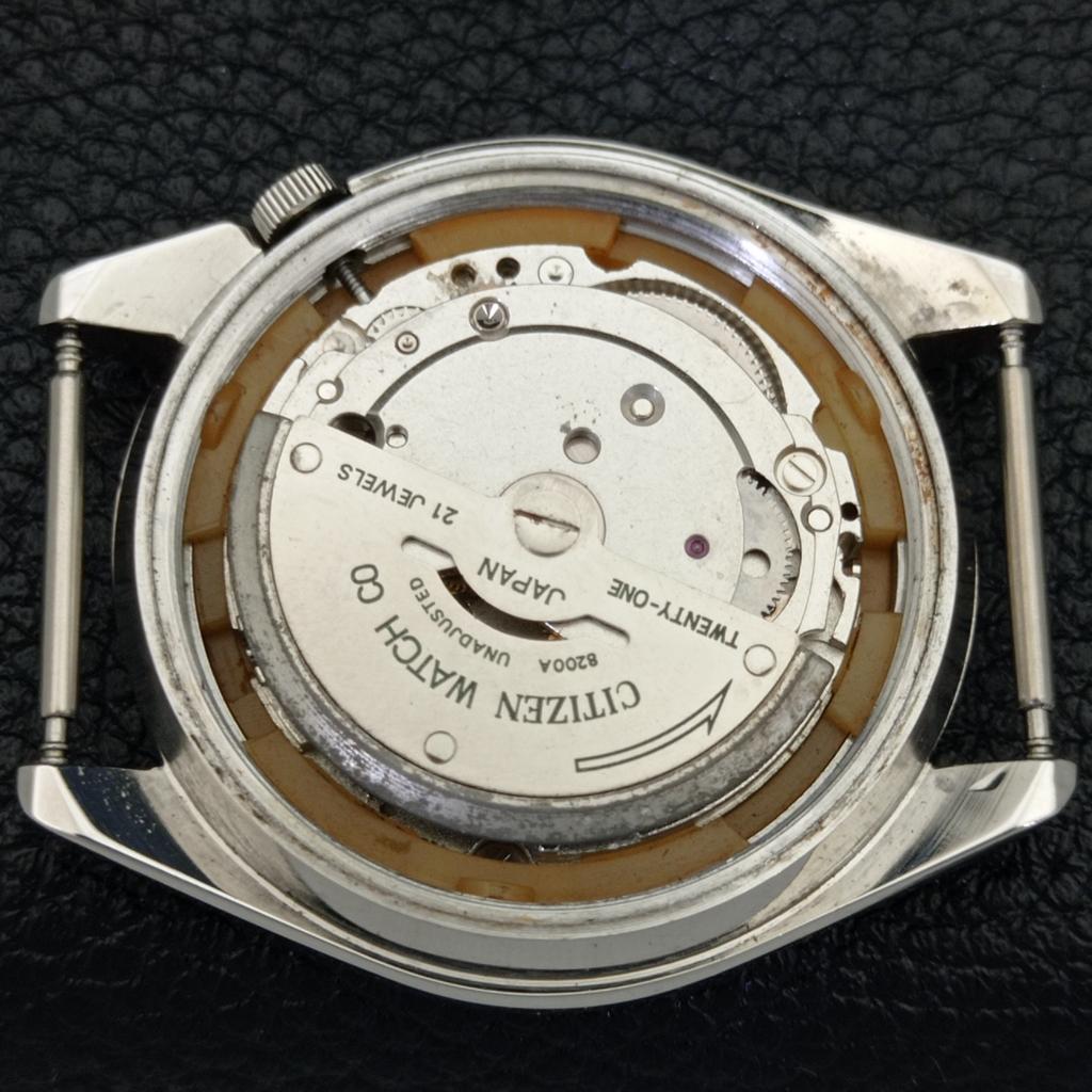 CITIZEN AUTOMATIC 8200 VINTAGE JAPAN MENS BLUE COLOR DIAL WATCH a500238-2 R151b-a500238