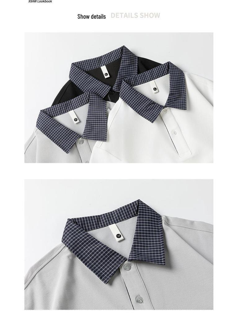 Trendy Summer 2026 Japanese-Style Loose Fit Polo T-Shirt for Men