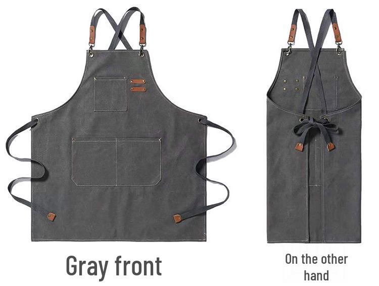 Canvas Denim Apron - Ideal for Barbers, Baking, Coffee, Gardening, and Restaurants.