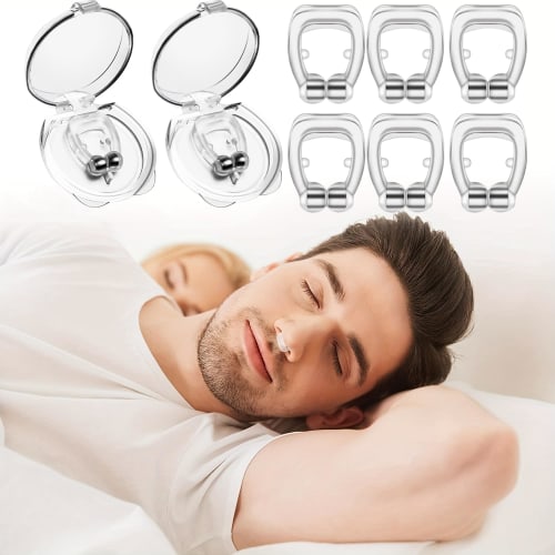 Roamly Anti-Snoring Nose Clips, Set of 6, Nasal Cavity Expanders, Anti-Snoring Device, Snoring Improvement Device, Magnetic, Washable, Promotes Nasal
