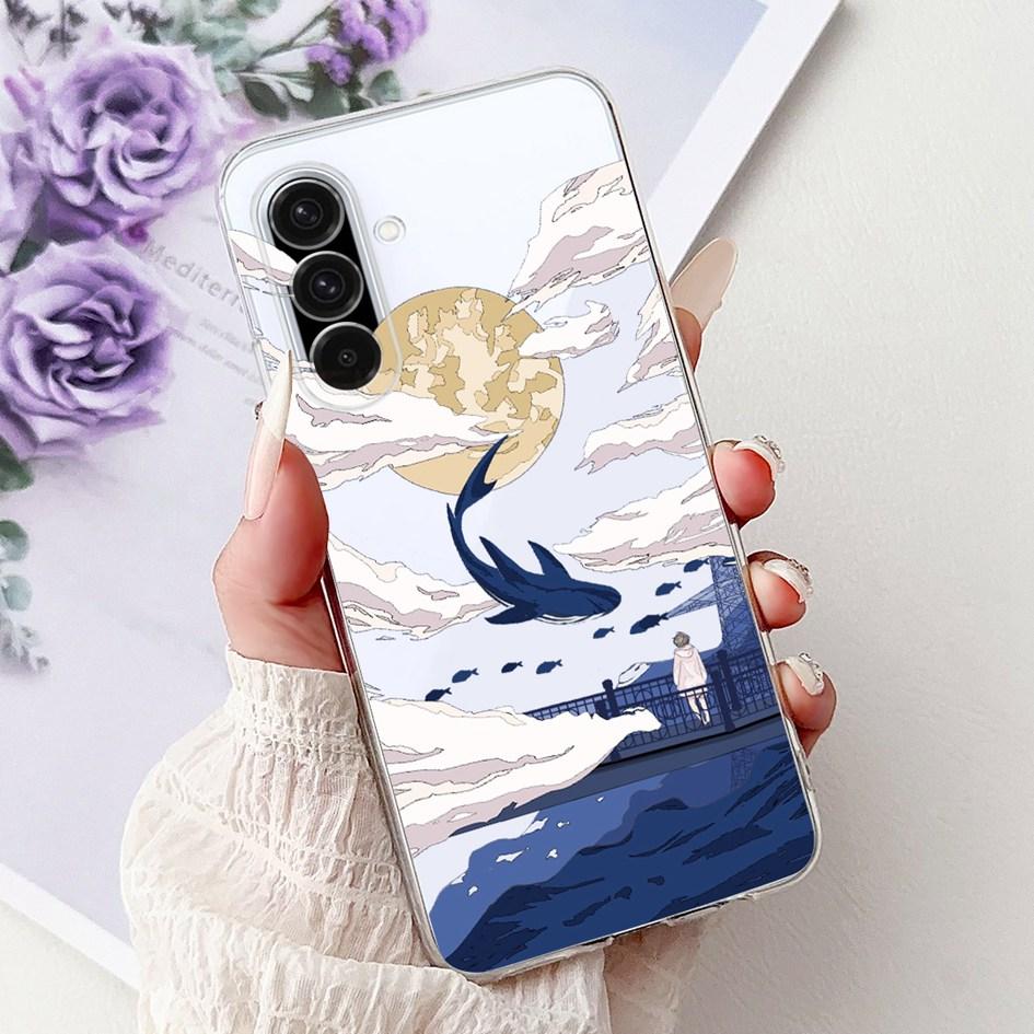 For Samsung Galaxy A26 A36 A56 5G Case 2024 New Stylish Flower Soft Clear Silicone Back Cover For Samsung A36 5G SM-A366B Bumper
