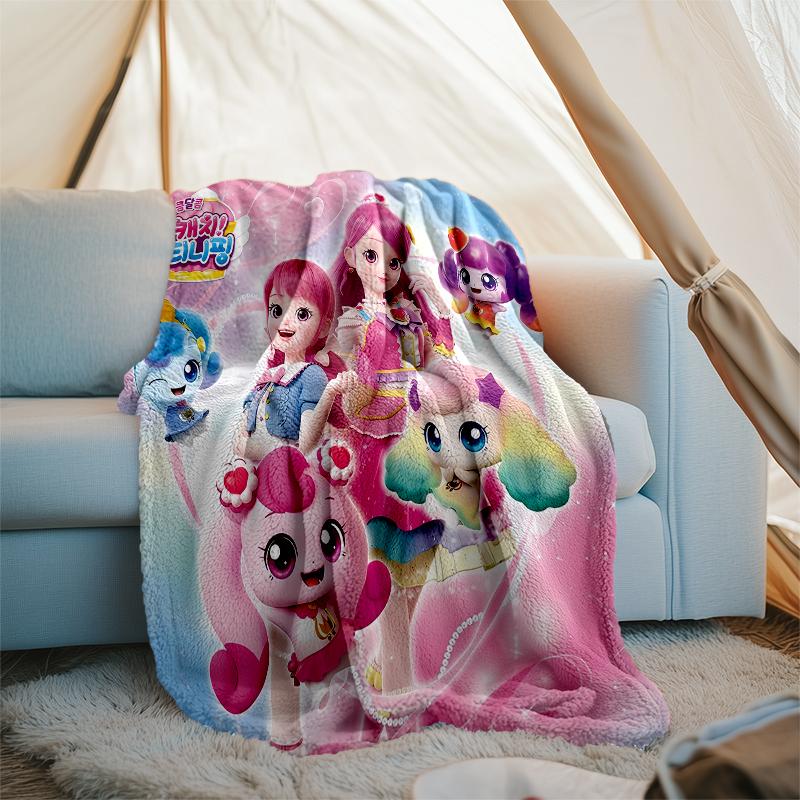 Twinkle Catch Teenieping Theme Printed Blanket - Perfect for Couch, Bed, Travel & Outdoor Use | Machine Washable, Cozy & Durable.