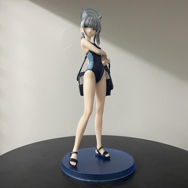 

23 см синий архив Sunaookami Shiroko купальник аниме ПВХ фигурка игрушка коллекционная модель кукла