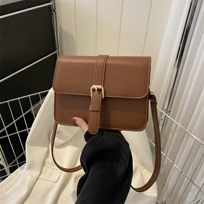 Textúrovaná taška pod pazuchu Dámska móda Retro Mini štvorcová taška Jednofarebná PU koža Všetko-zladené Dámske crossbody tašky