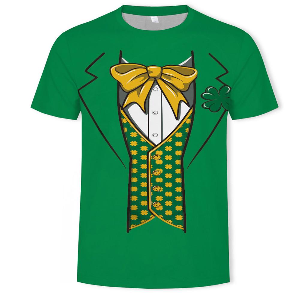 Boys Round Neck Short Sleeve 3D Printed Funny Pattern Casual T-Shirt Tops
