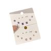 925 Silver Crystal Stud Earrings Set - Trendy Niche Design for Women, 2022 Summer Collection, Six-Piece High-End Style.