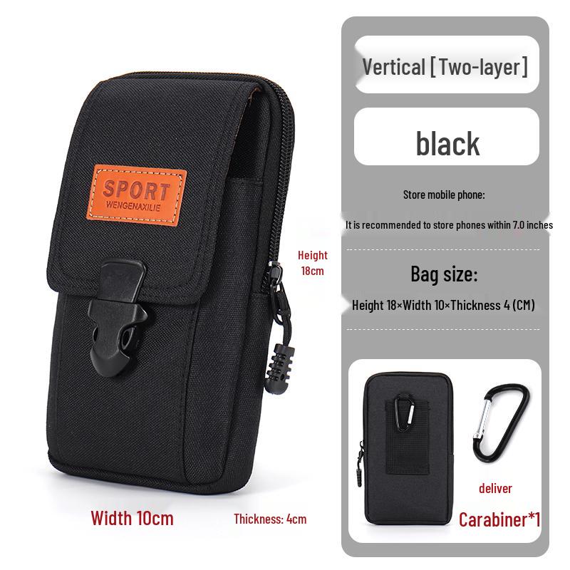 Men's Trendy Multifunctional Leather Phone Belt-Loop Pouch: Waist Bag and Tool Holder for Construction Site Work