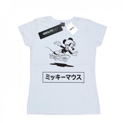 

Disney Womens/Ladies Mickey Mouse Skating Cotton T-Shirt XXL білий
