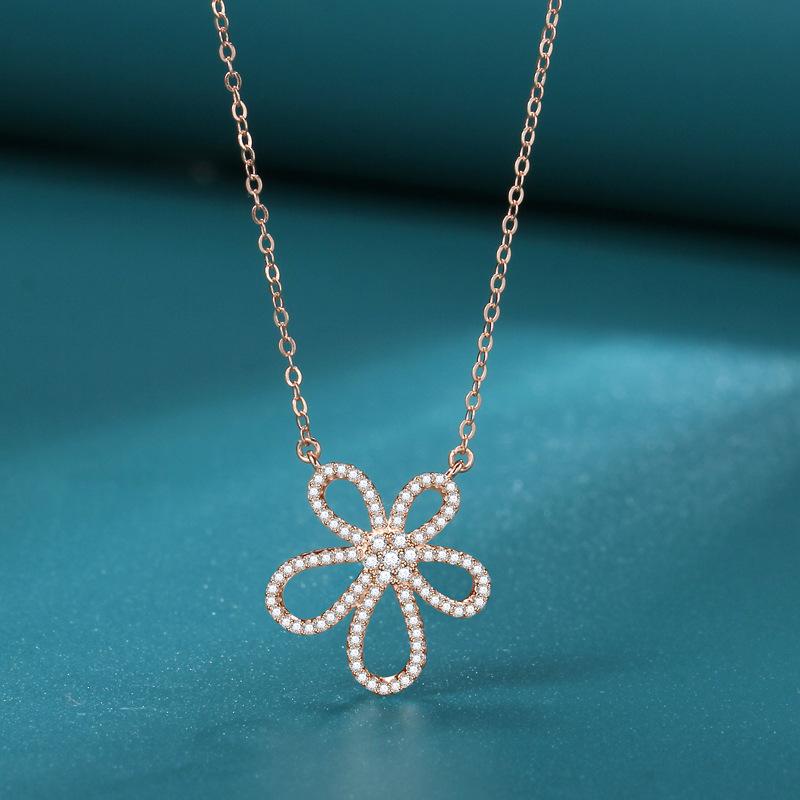 

Ожерелье Рожденная как летний цветок женское мори маленькое свежее нишевое изящное полое ожерелье с подвеской в виде цветка