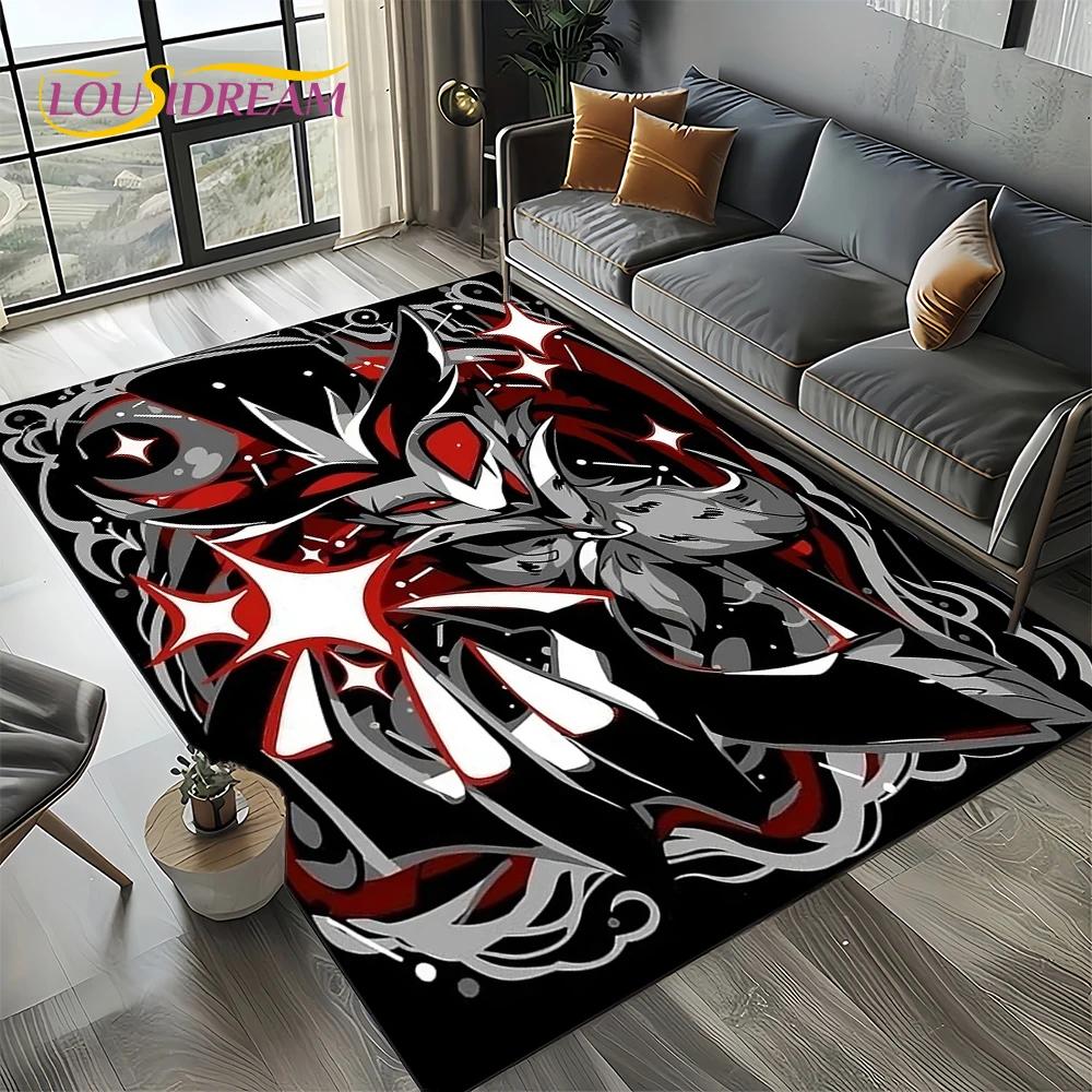 2025 H-Helluva Boss Blitzo Cartoon Carpet Rug for Bedroom Living Room Home Sofa Decoration,kids Game Play Decor Floor Mat Gift