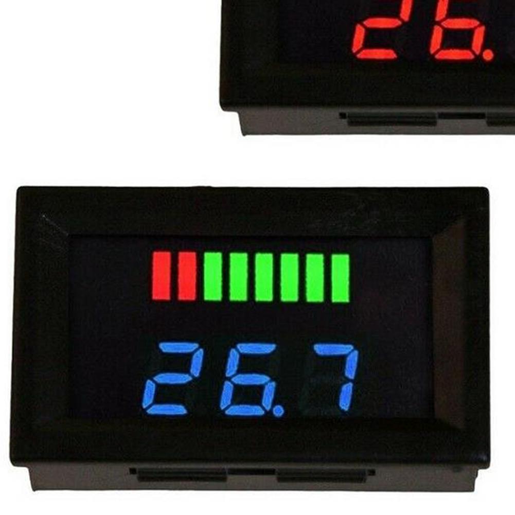 LED Digital Voltmeter Battery Fuel Gauge Health Indicator and Voltage Display