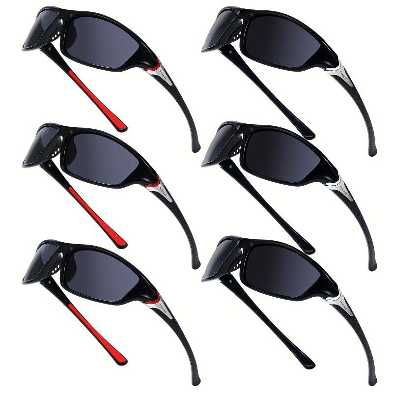 

6 Pairs of Men s Fashionable Surround Style Sunglasses Durable Collision Resistant and Impact Resistant