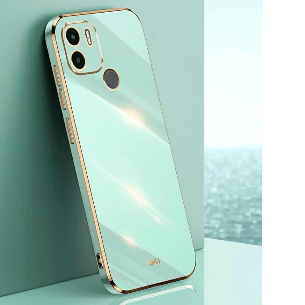 For Xiaomi Redmi A1+ Case Luxury Square Plating Xiaomi Redmi A2 Plus Phone Case ShockProof Silicone Back Cover Fundas