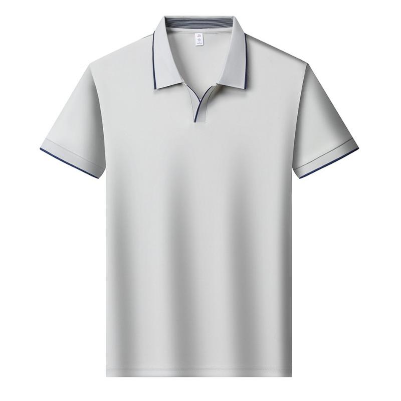 Nouveau polo d'été pour homme à manches courtes, couleur unie, respirant, T-shirt décontracté
