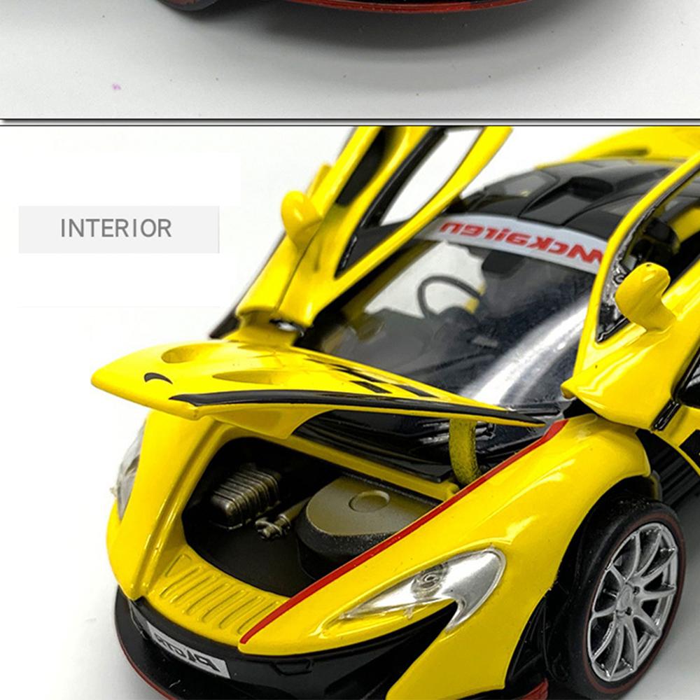 1/32 McLaren P1 GTR Model din aliaj de curse turnat sub presiune, tragere înapoi, model de mașină, vehicule, jucării pentru copii, cadouri, roată caldă pentru băiat
