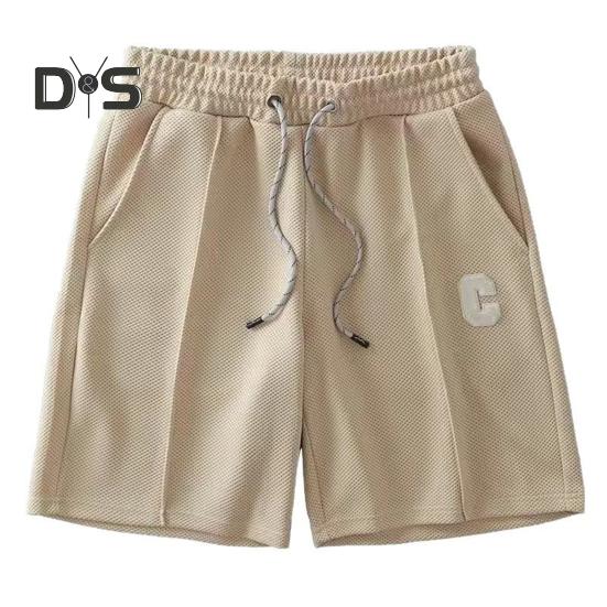 

Мужские шорты с завязками на талии, однотонные, свободного кроя, быстросохнущие, спортивные шорты, прямые брюки длиной до колена L
