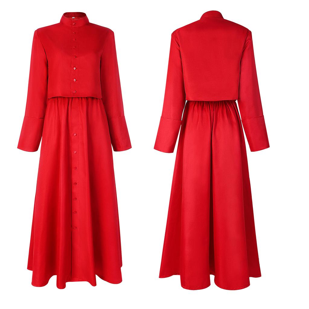 Cosplay priest suit cos suit red priest suit halloween women's stage suit cos suit